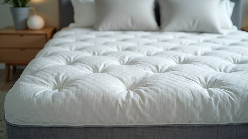 High angle view of a clean and well-maintained orthopedic mattress