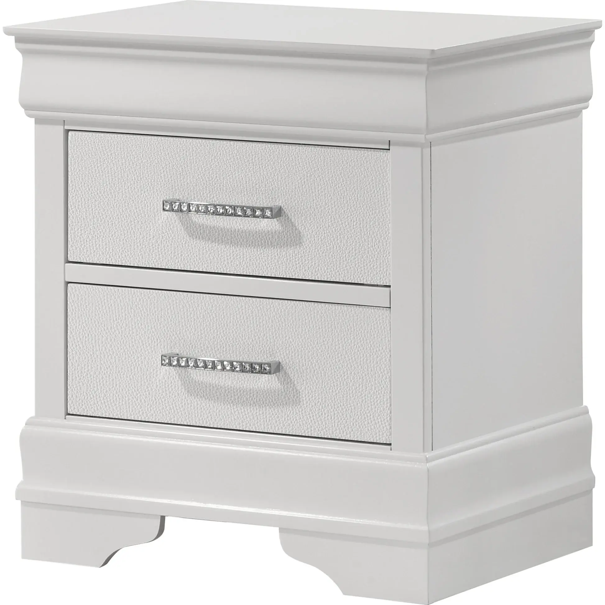 Assembled Diamond White Nightstand