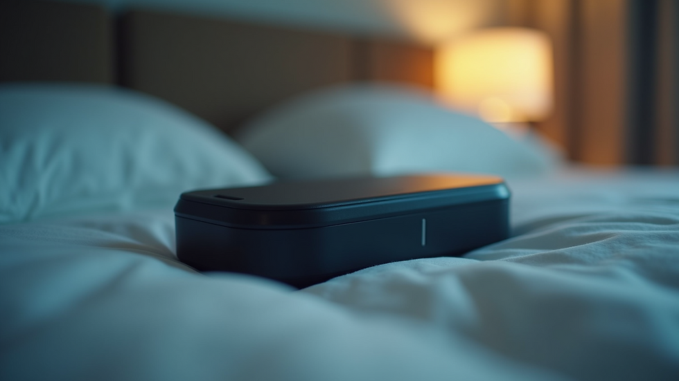 Close-up of a sleep tracker device