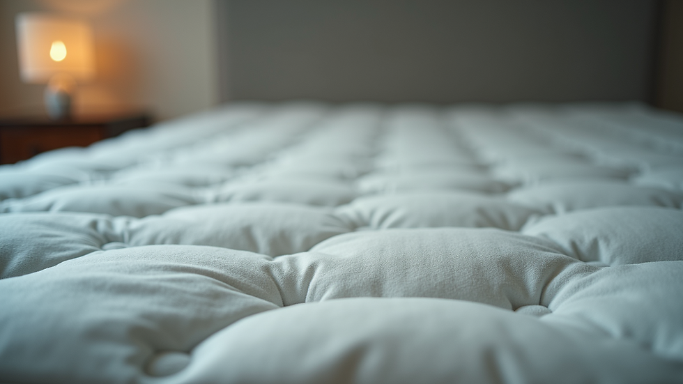 Close-up view of sagging mattress surface