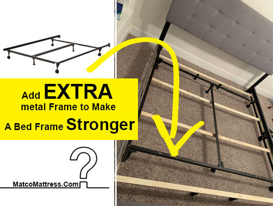 Reinforce your bed frame with extra metal frame support