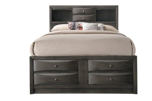 Thumbnail: 4 Pieces GREY CAPTAIN EMY STORAGE BED FRAME