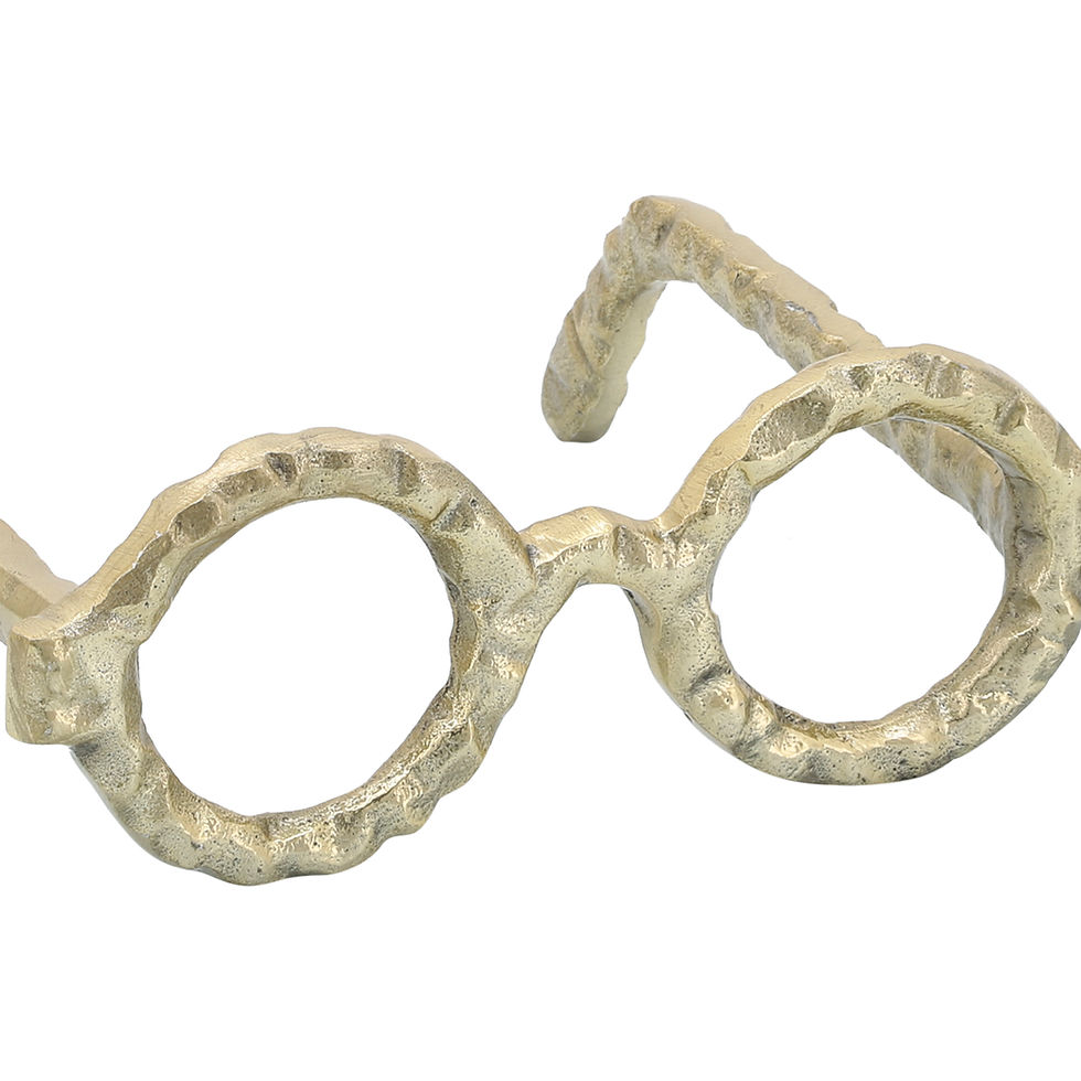 Thumbnail: Aluminum Glasses Sculpture in Gold