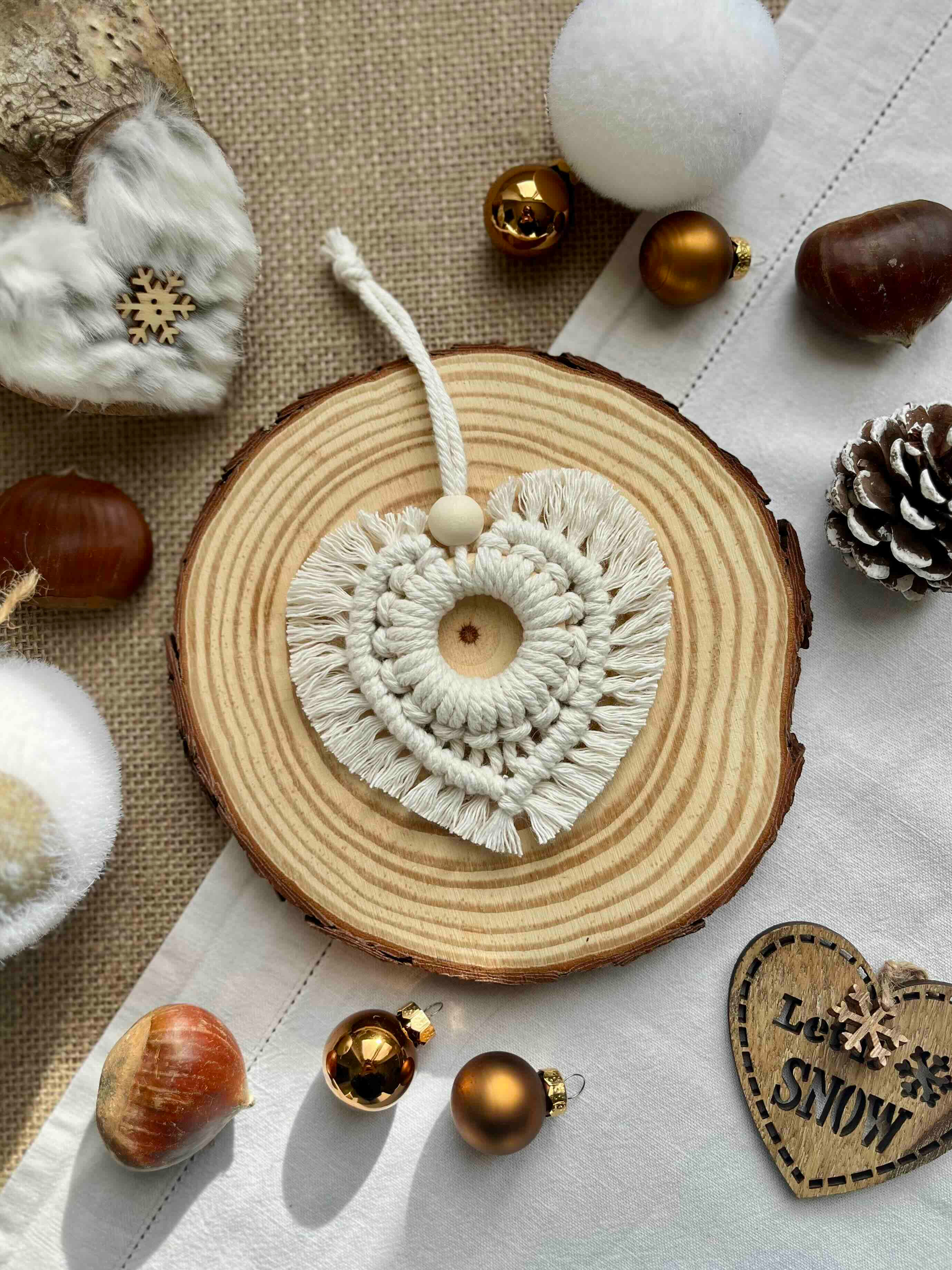 Coeur bohème à suspendre