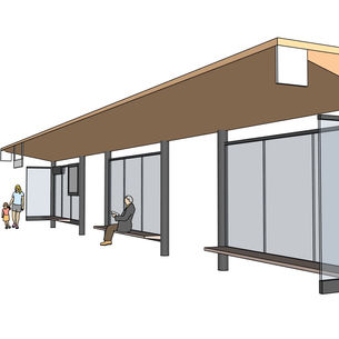 abris bus conçu par todomodo, architectes de la mobilité