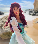 The mermaid princess on the beach