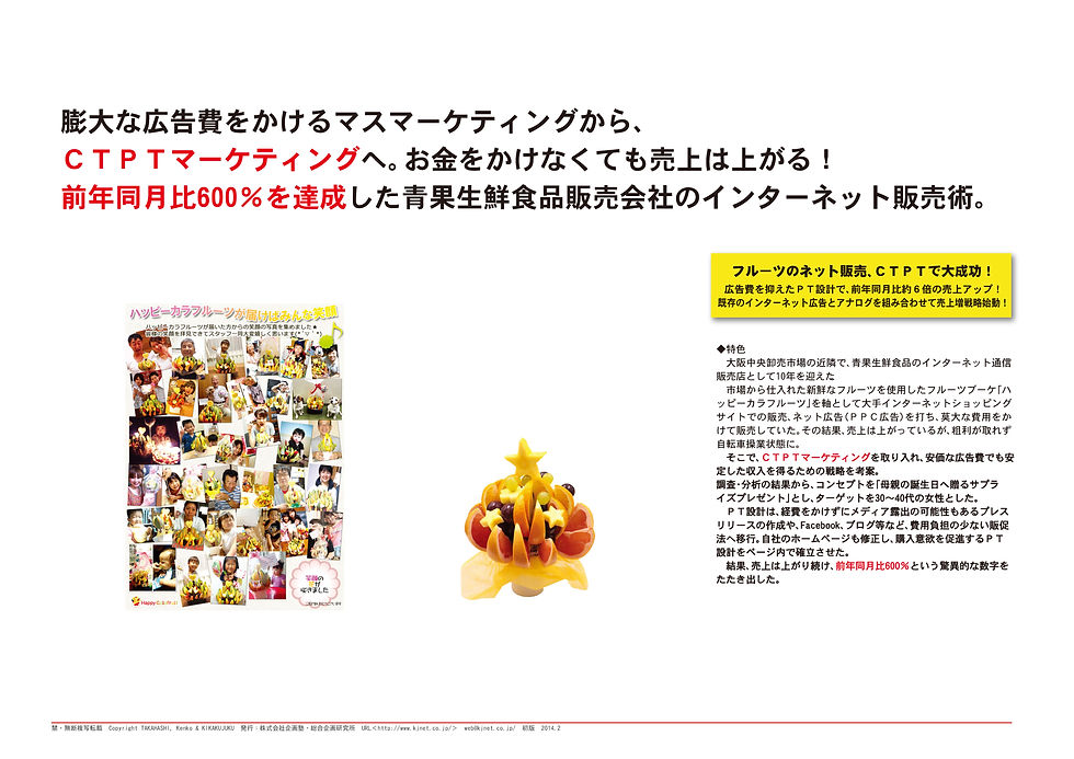 フルーツのネット販売、CTPTマーケティングで大成功!