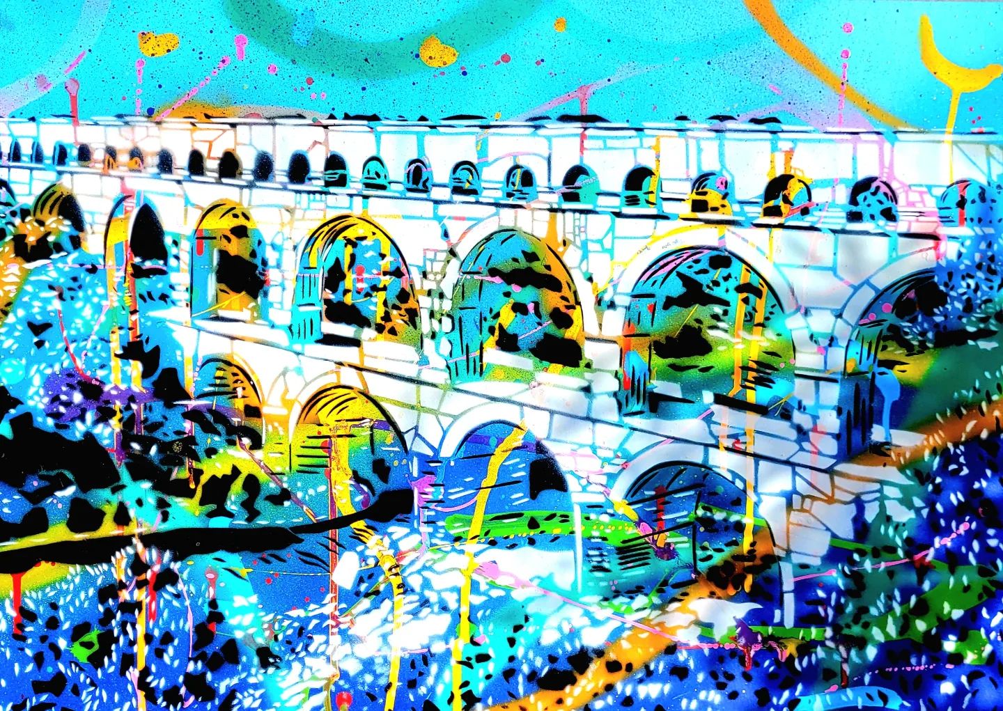 Peinture du Pont du Gard