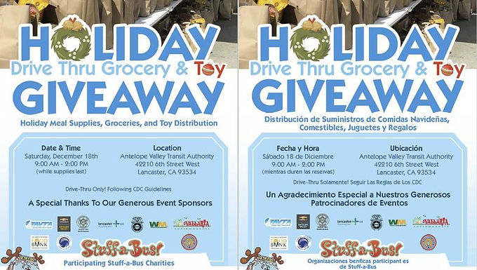 Antelope Valley Transit Authority - Holiday Drive Thru Grocery and Toy Giveaway