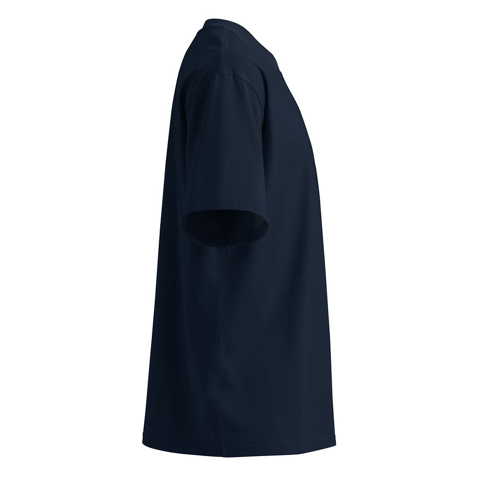 Miniatura: Unisex organic oversized high neck t-shirt