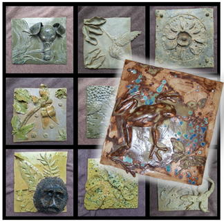 examples of ceramic 'jungle' tiles
