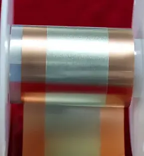 Double sided lithium laminated on copper foil (Li/Cu/Li)