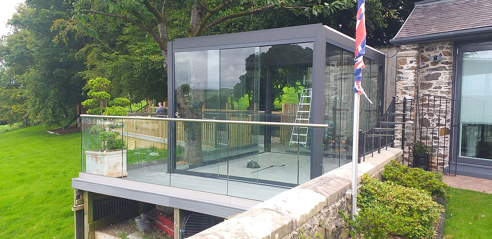 Manual Louvred Low Cost Louvred Glass Room with Sliding Doors