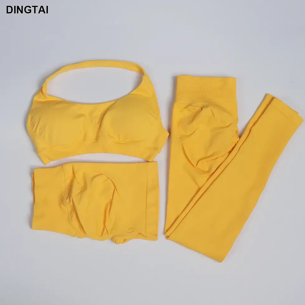 Thumbnail: Hot New Arrival Women Seamless Rib Sportswear Active Gym Wear