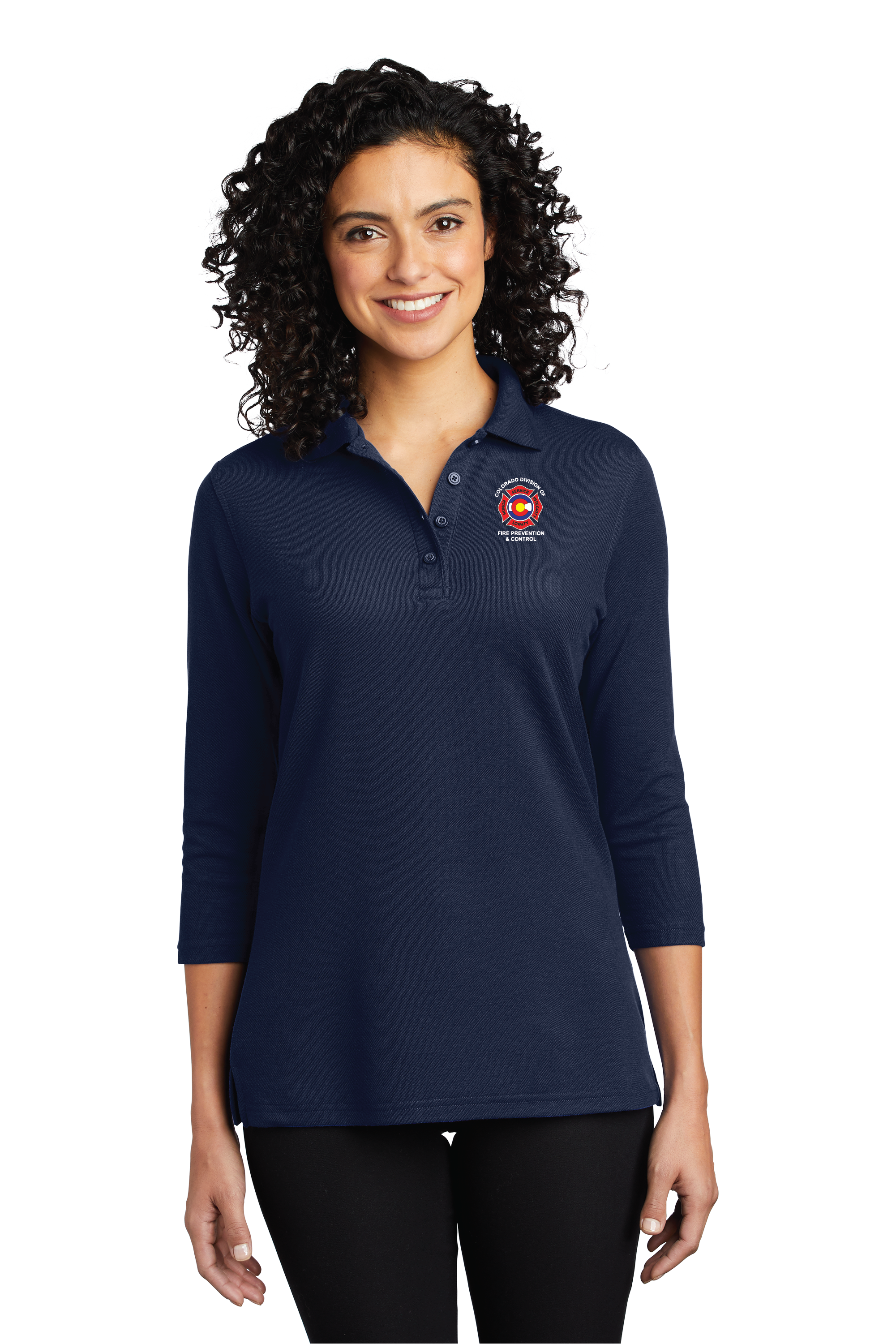 Port Authority Women's Silk Touch 3/4-Sleeve Polo  (DFPC)