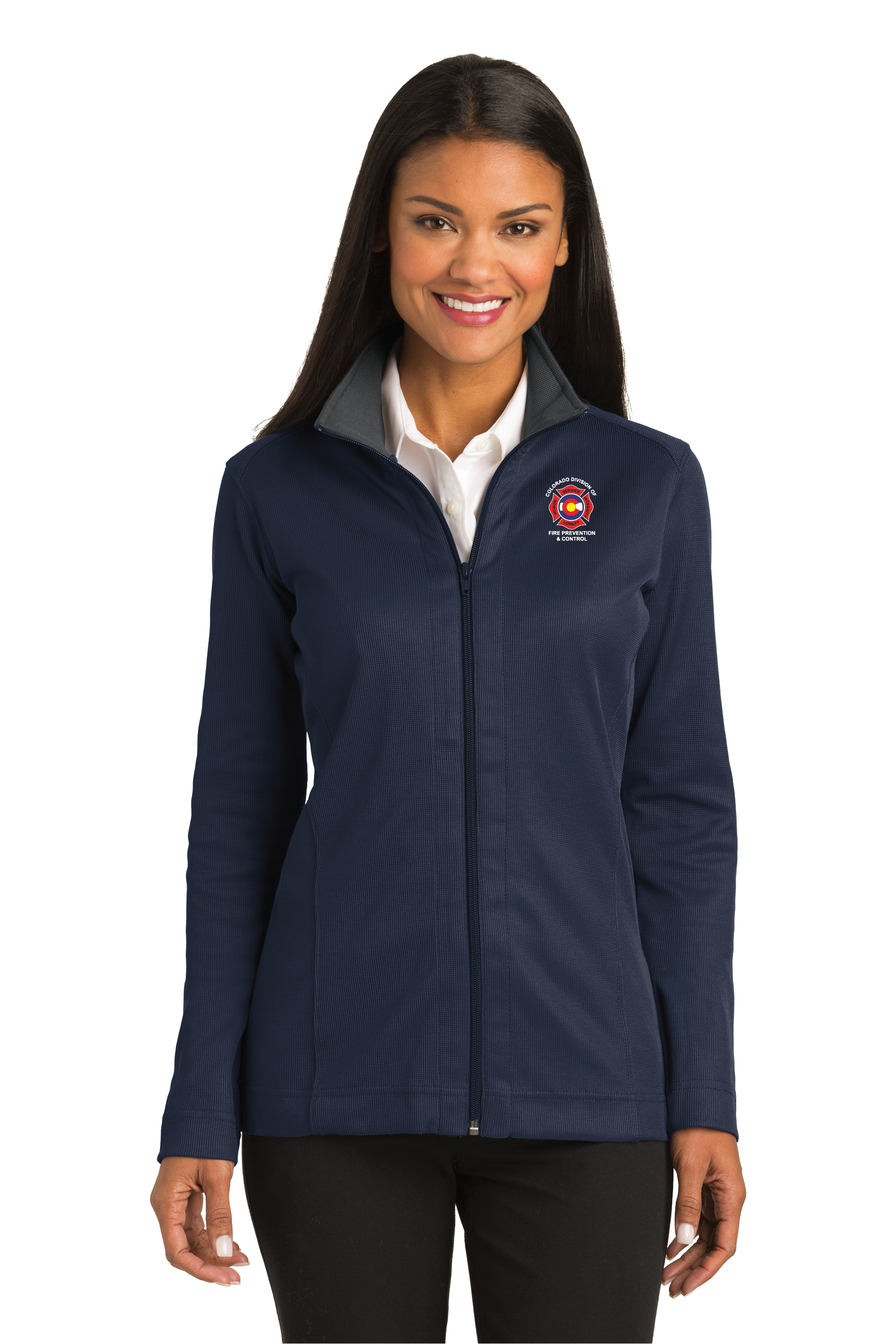 Port Authority Women's Vertical Texture Full-Zip Jacket (DFPC)