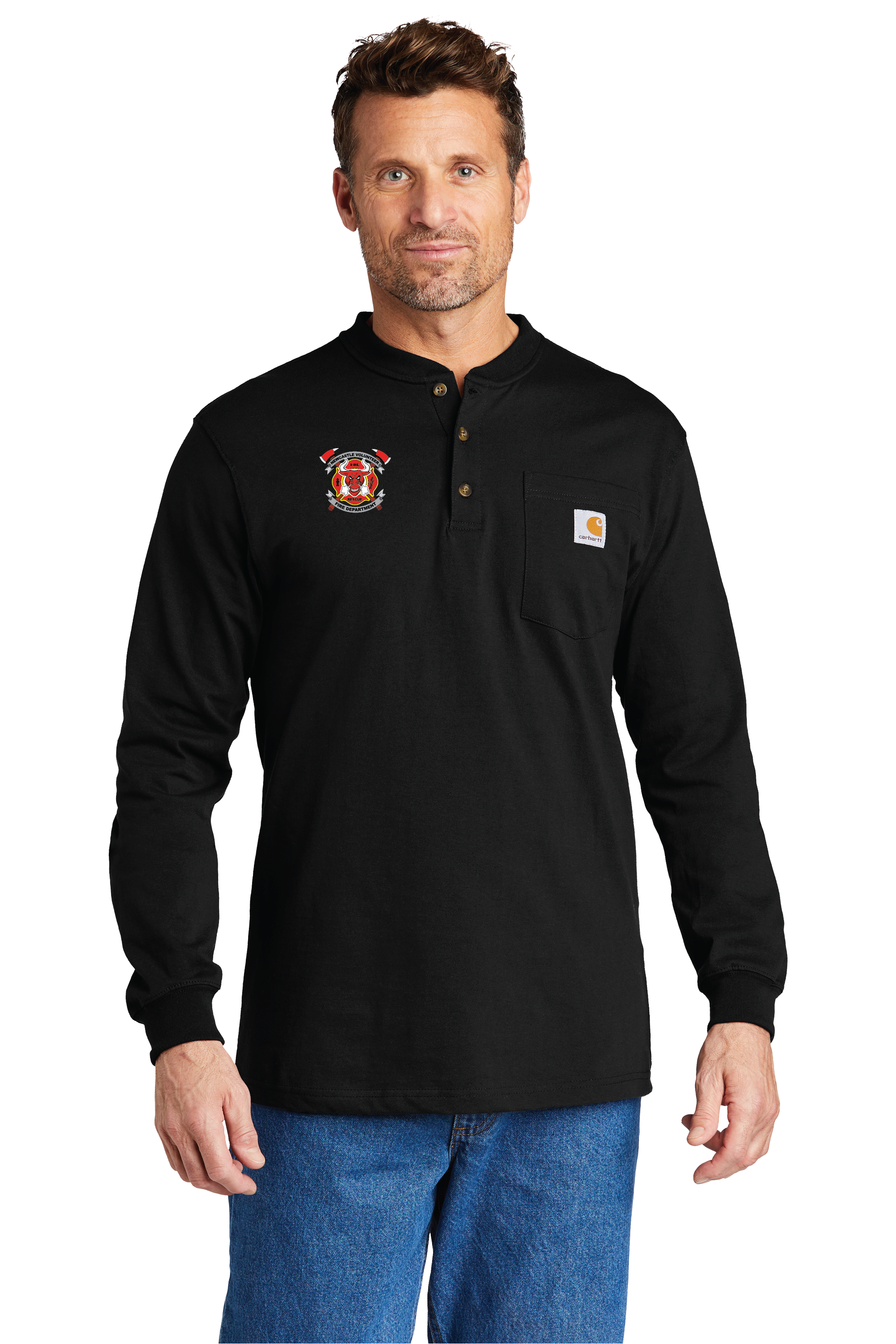 Carhartt Long Sleeve Henley T-shirt (NVFD)