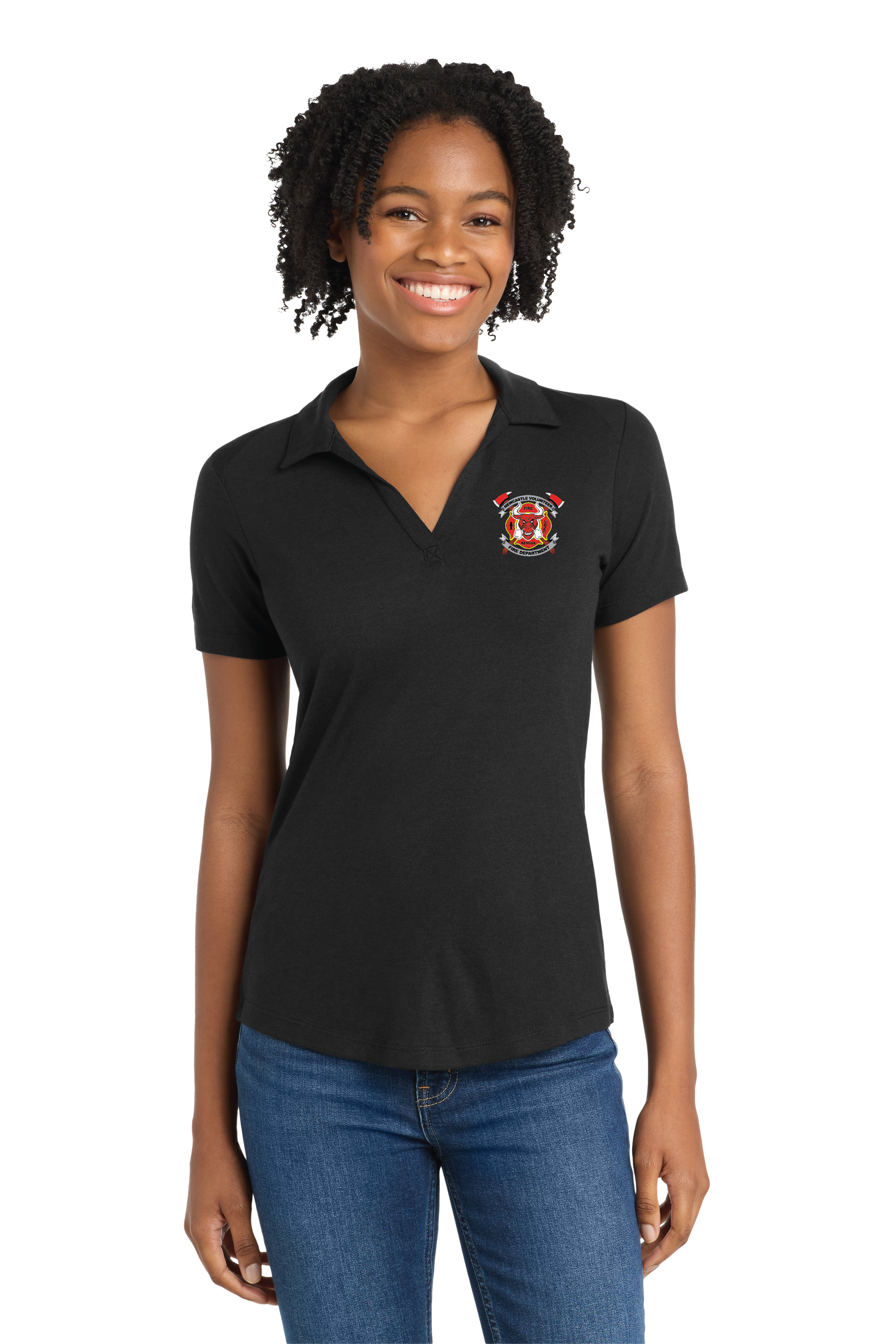 Sport-Tek Ladies PosiCharge Tri-Blend Wicking Polo (NVFD)