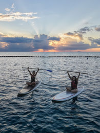 Paddleboarding at Sunrise