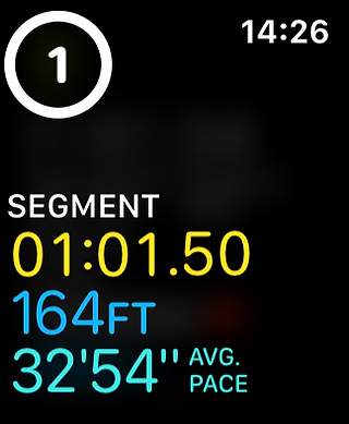 Screenshot of Apple Watch workout app 