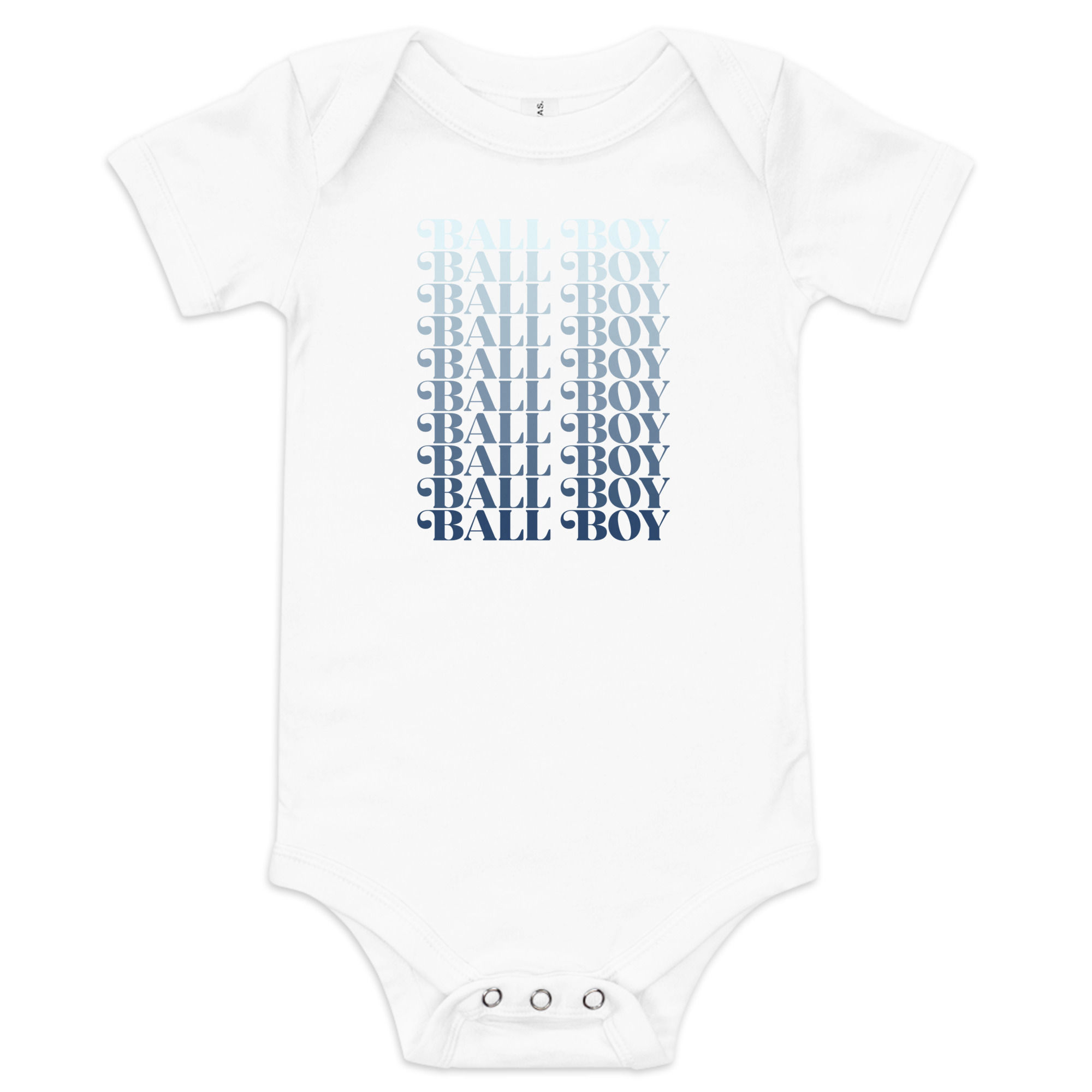 Ball Boy | Blue Retroblend Cotton Onesie