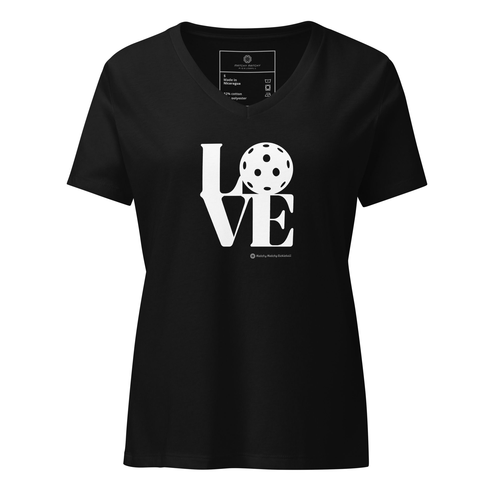 LOVE | Women's Pickleball V-Neck T-Shirt