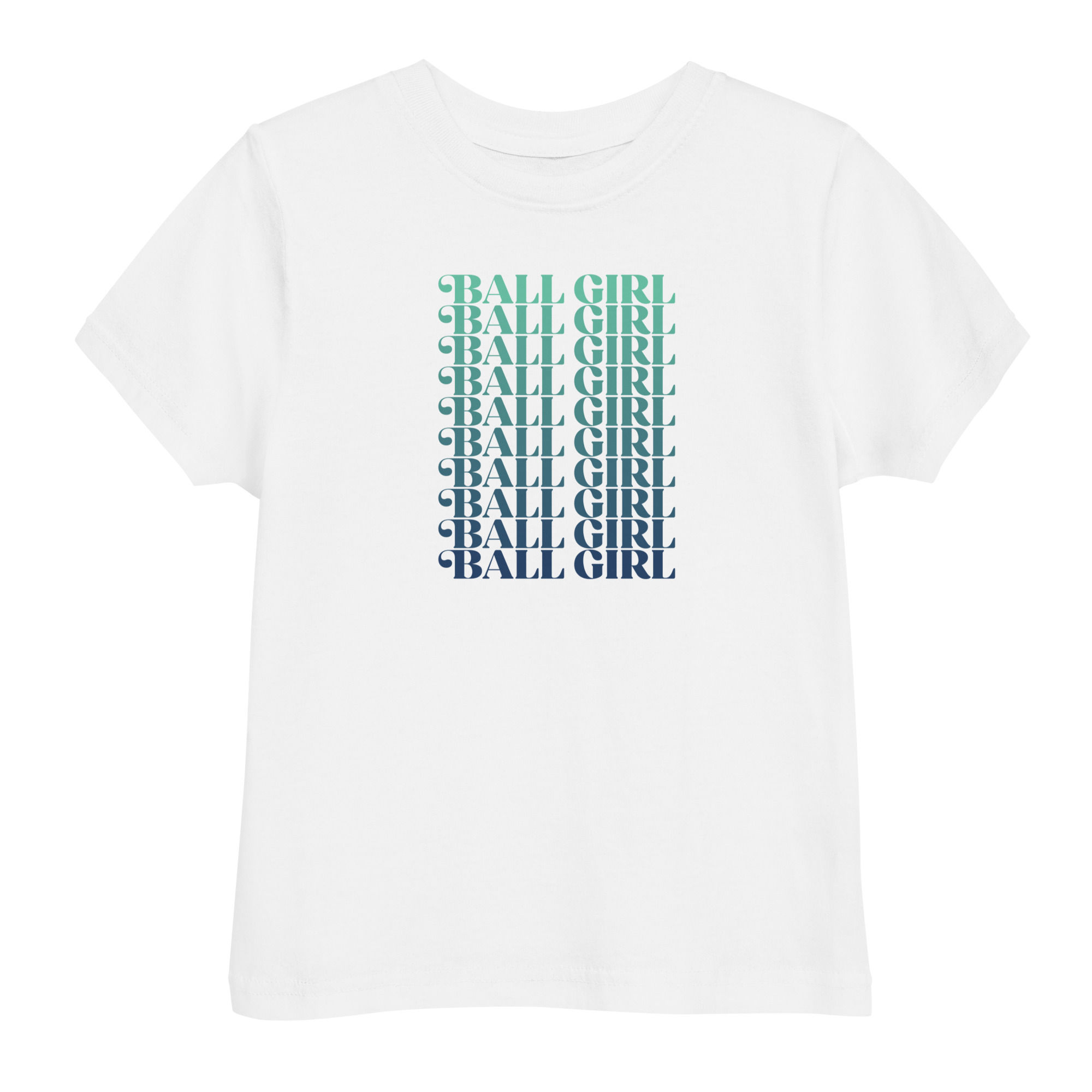 Ball Girl | Green to Blue Retroblend Cotton Toddler T-Shirt