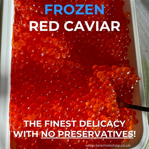 Frozen Red Caviar. The best delicacy!
