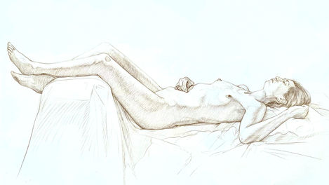 "Side View Laying on Back"