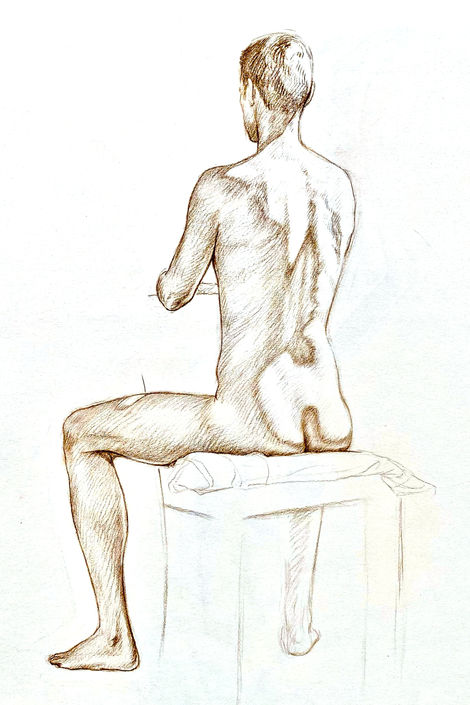 "3/4 View Back Seated #1"