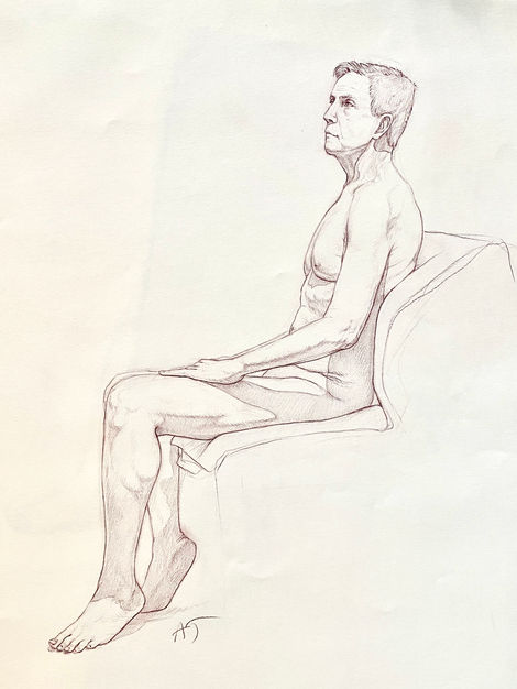 "Side View Seated Upright"