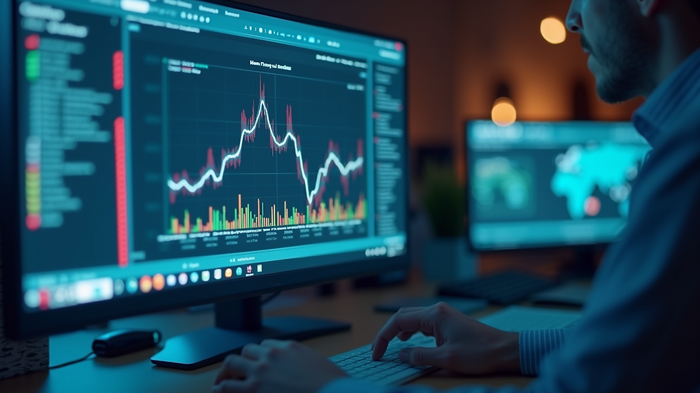 Close-up view of a computer screen displaying compliance metrics and alerts
