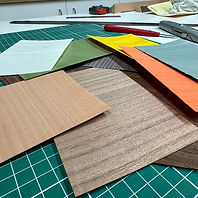 Handmade ring boxes veneer cutting