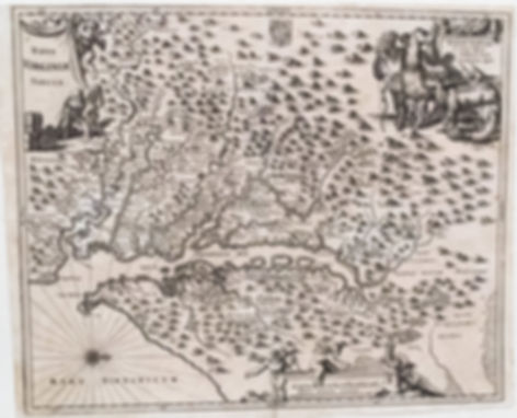 1671 Montanus/Ogilby Map of Very Early Virginia