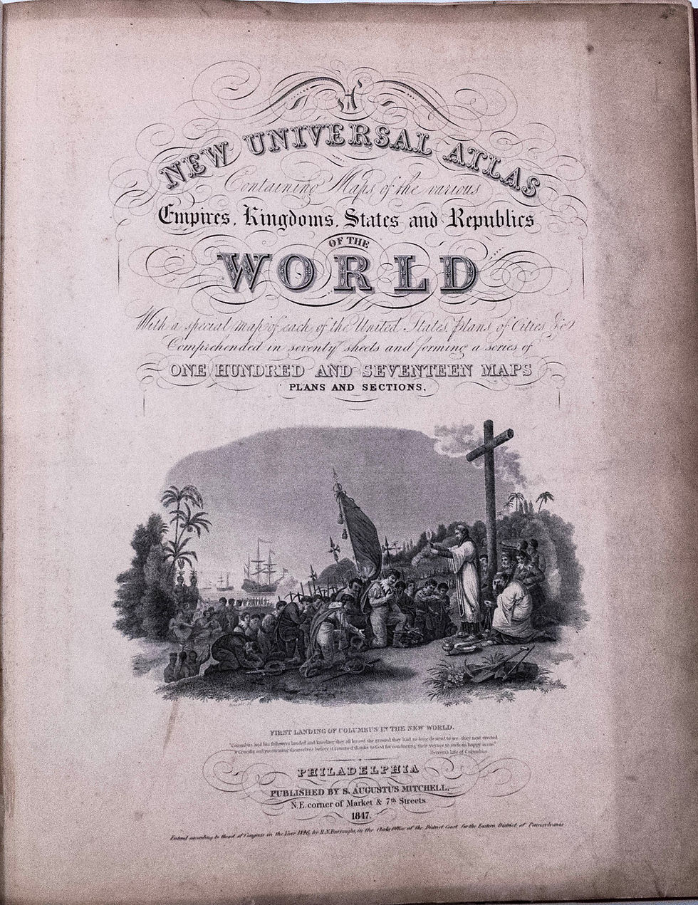 Thumbnail: 1847 Mitchell's Univeral Atlas with Bonus Rare Map
