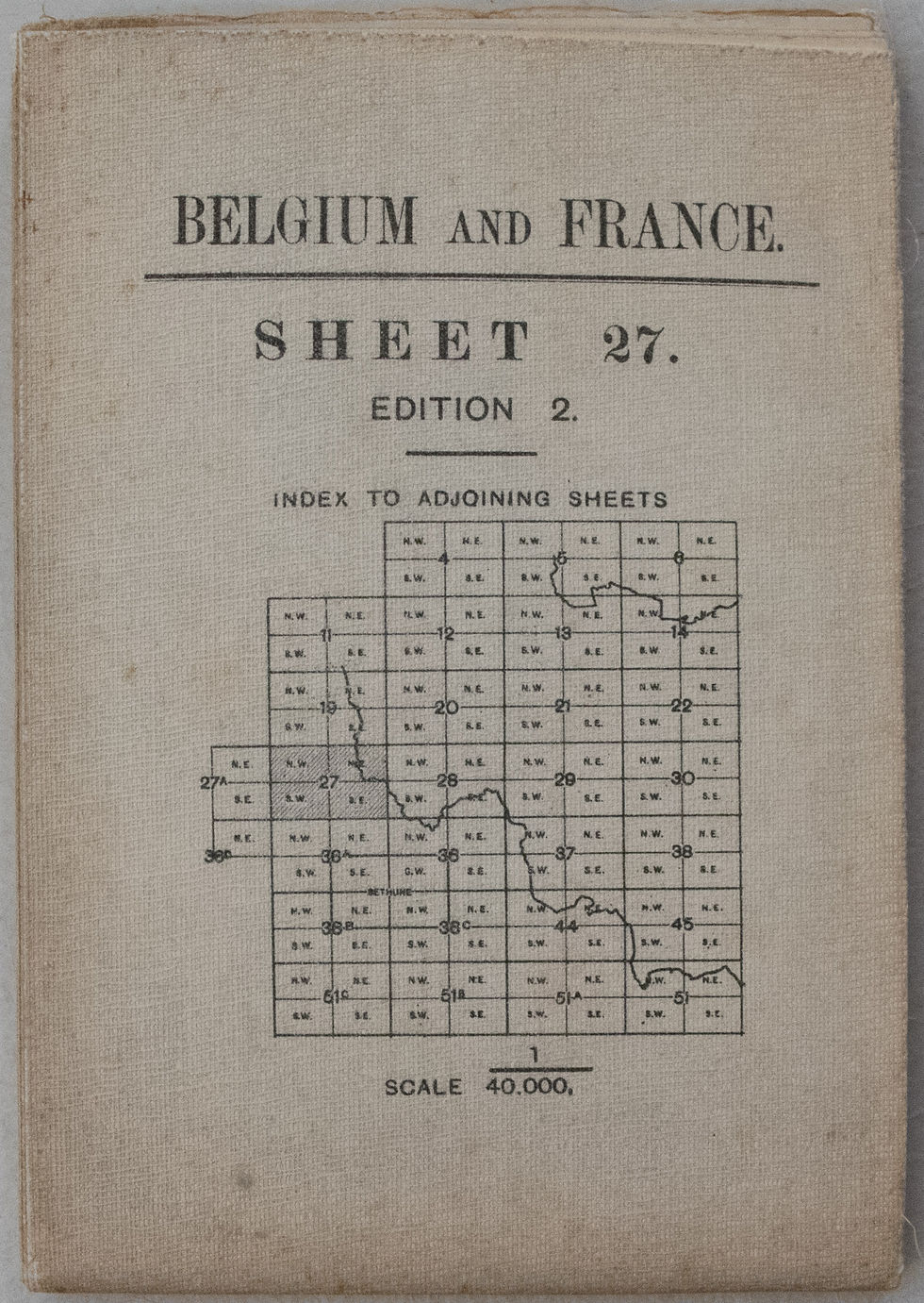 Thumbnail: 1917 British Military Map of Northern France and Southern Belgium (Sheet 27)