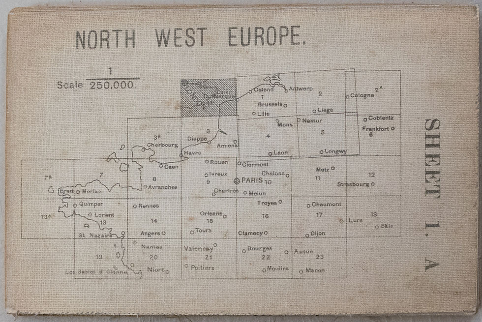 Thumbnail: 1917 British Military Map of Northwest Europe