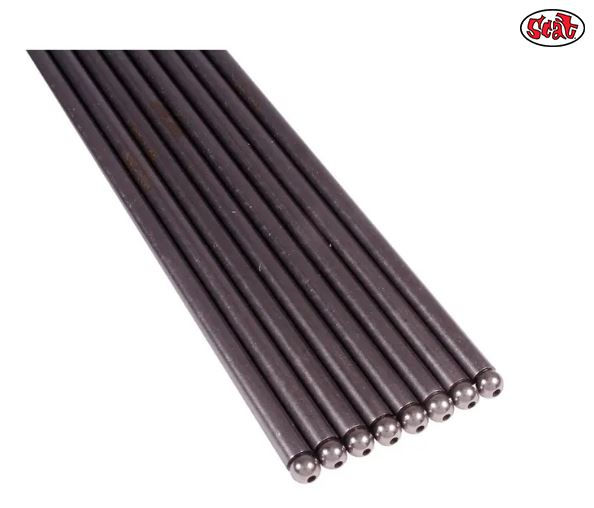 Ten gray metal rods