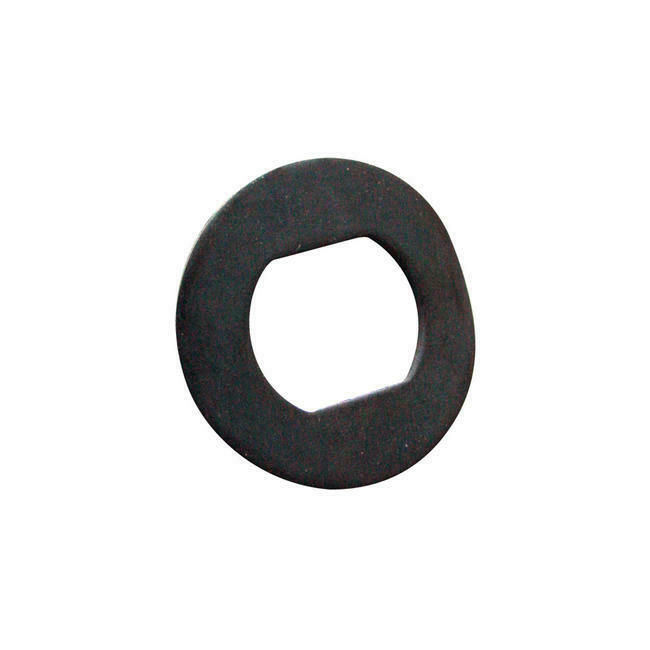 Black metal washer with central cutout