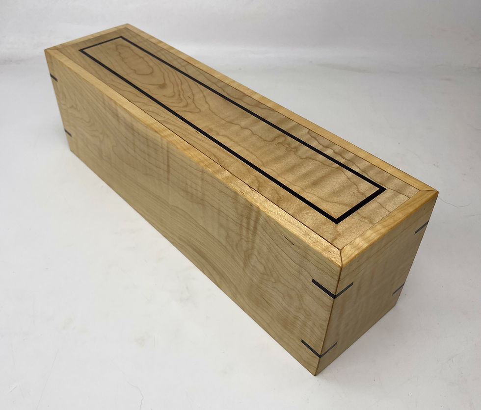 Thumbnail: Mini Flame Maple / Wenge Spartan Cube Casket