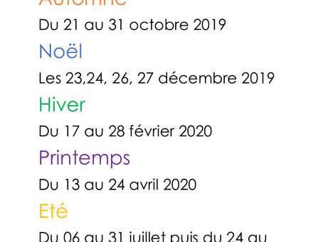 ouverture ALSH 2019-2020