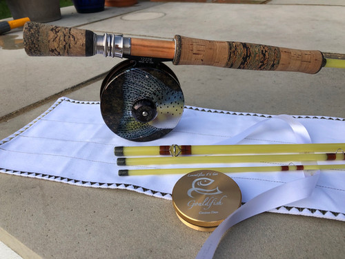 8'6 6wt 4pc Gouldfish LemonGlass S2 Fast Glass Custom Fly Rod ...