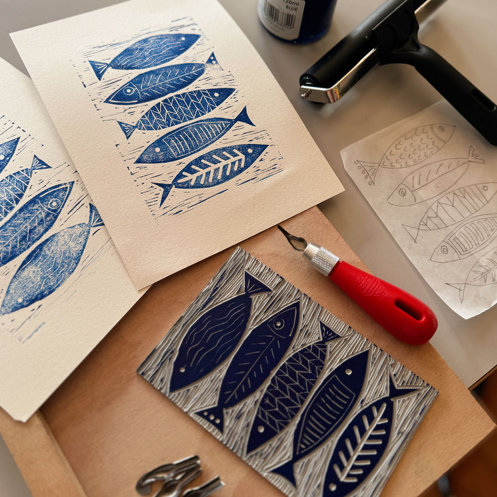 Lino Printing Workshop in Norwich