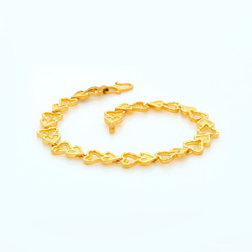 Thumbnail: Classic Heart 22 Karat Gold Bracelet BL1163836