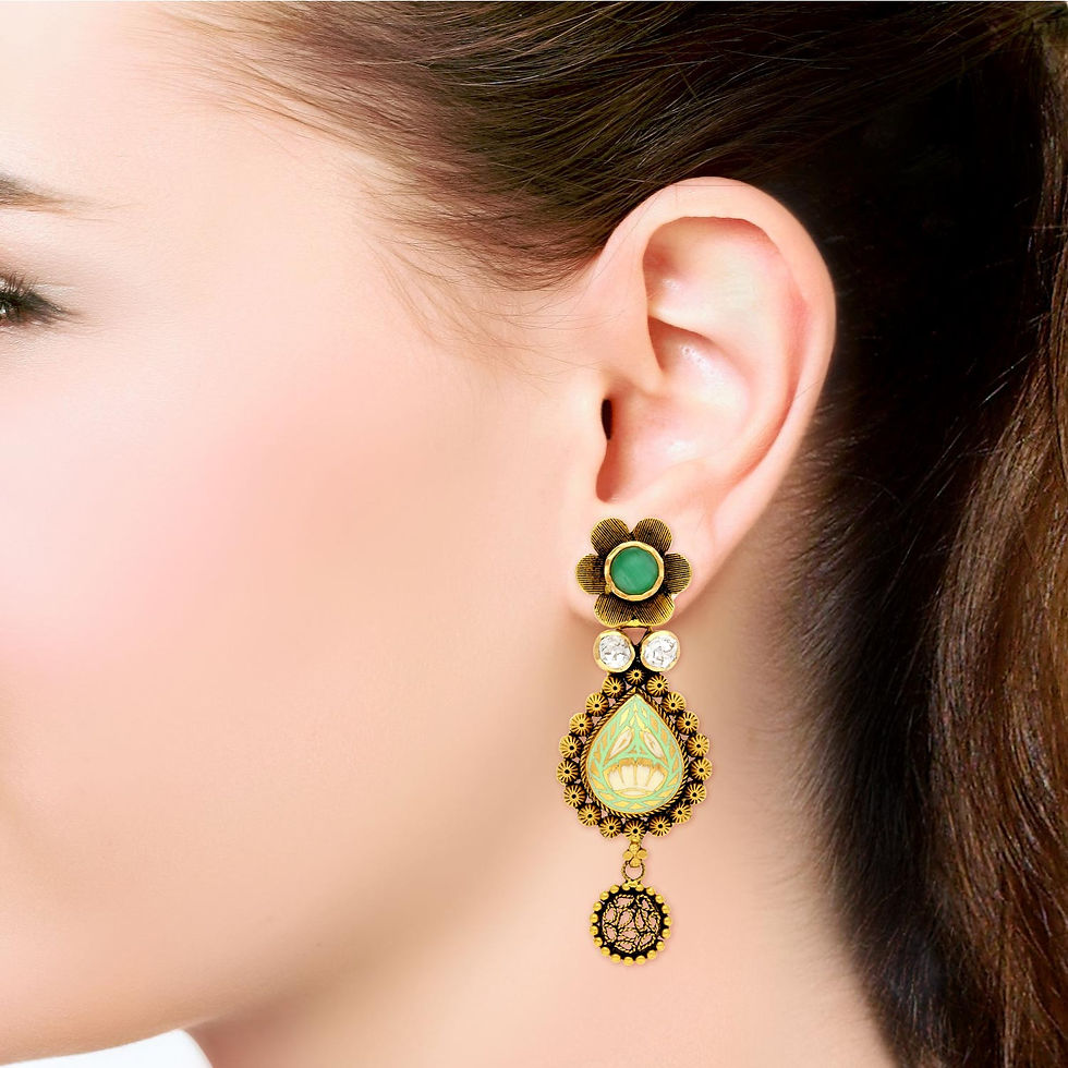 Thumbnail: Classic 22 Karat Gold Earring EG0729545