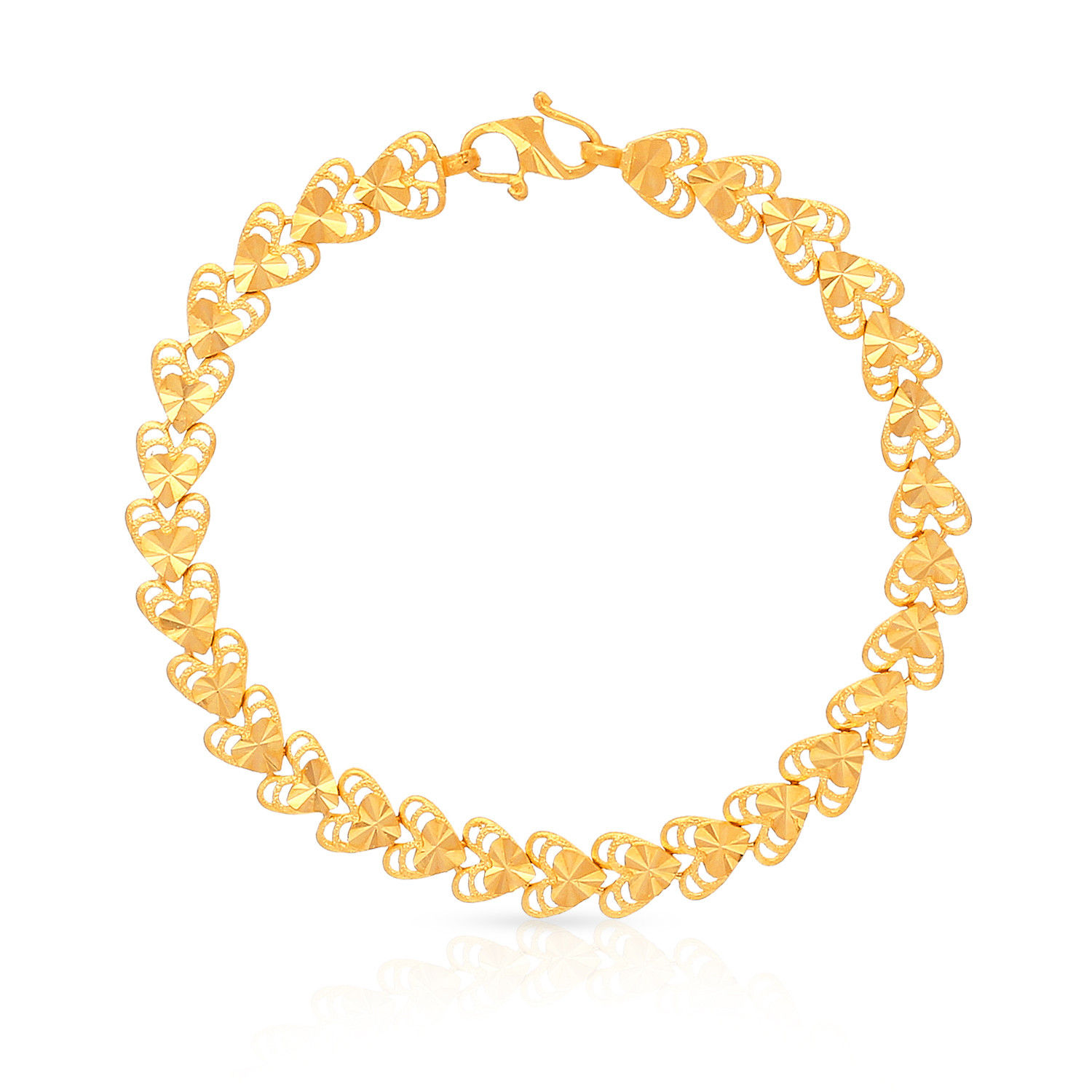 Lovable Heart 22 Karat Gold Bracelet BL1090202