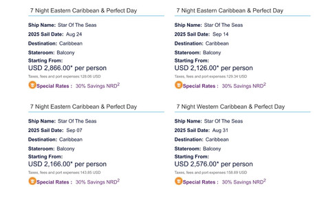Star of the Seas Bookings