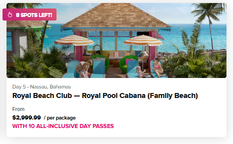 ROYAL BEACH CLUB- ROYAL POOL CABANA