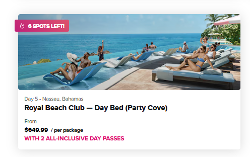 ROYAL BEACH CLUB DAY BED (PARTY COVE)
