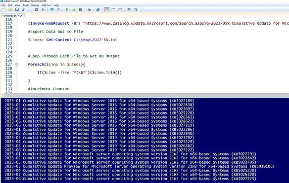 PowerShell Script Output